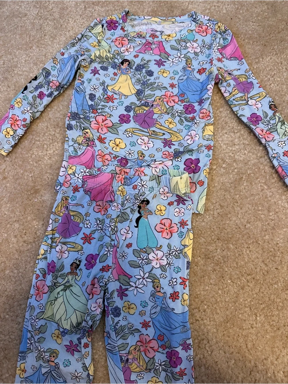 Posh Peanut Disney Princess Two Piece Pajama Set
